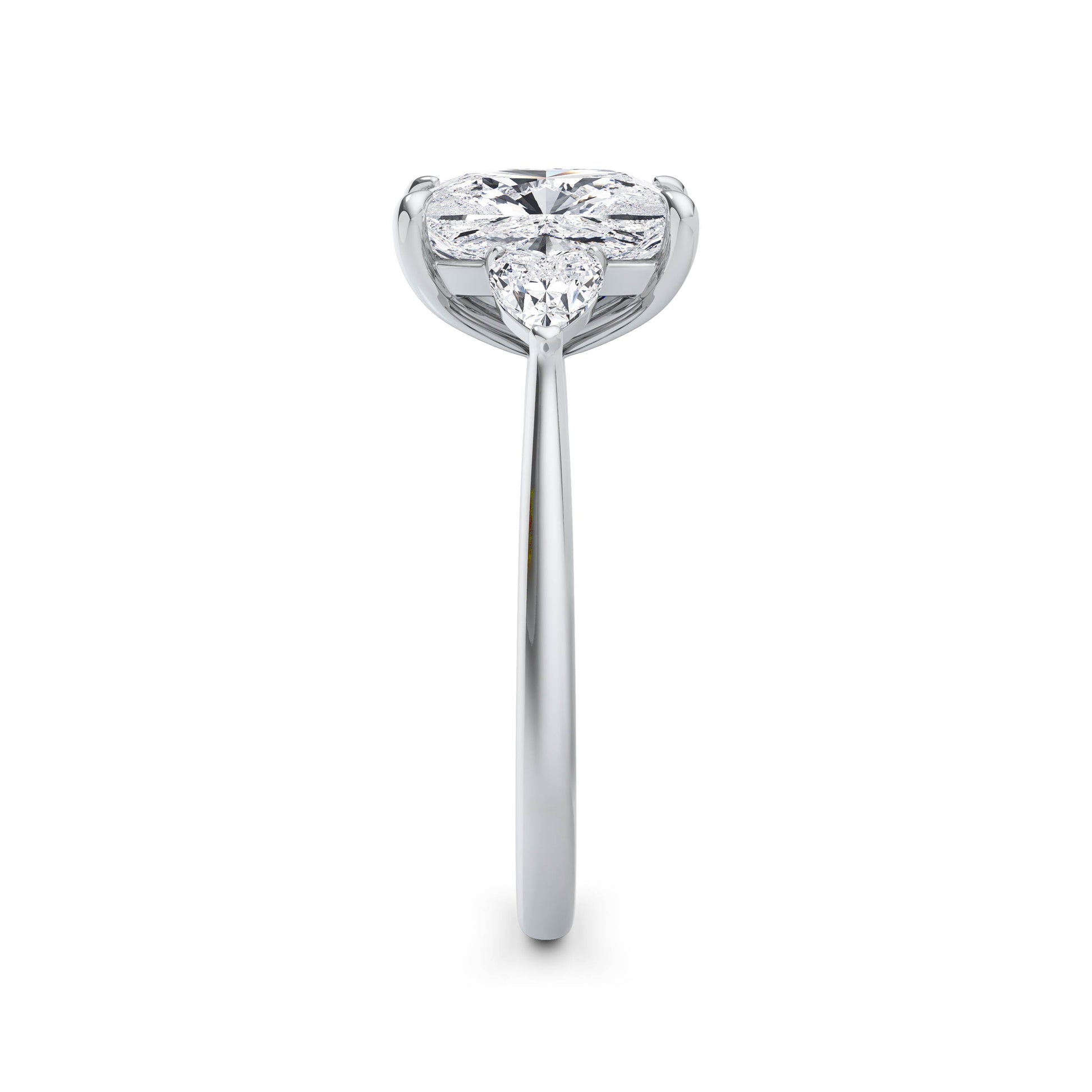Sally Platinum Elongated Cushion Trilogy