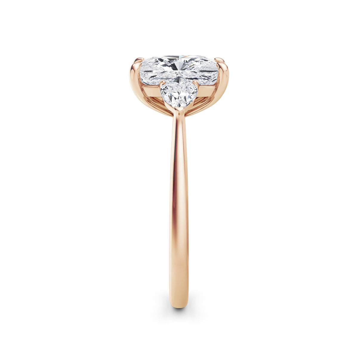 Sally 18k Rose Gold Elongated Cushion Trilogy