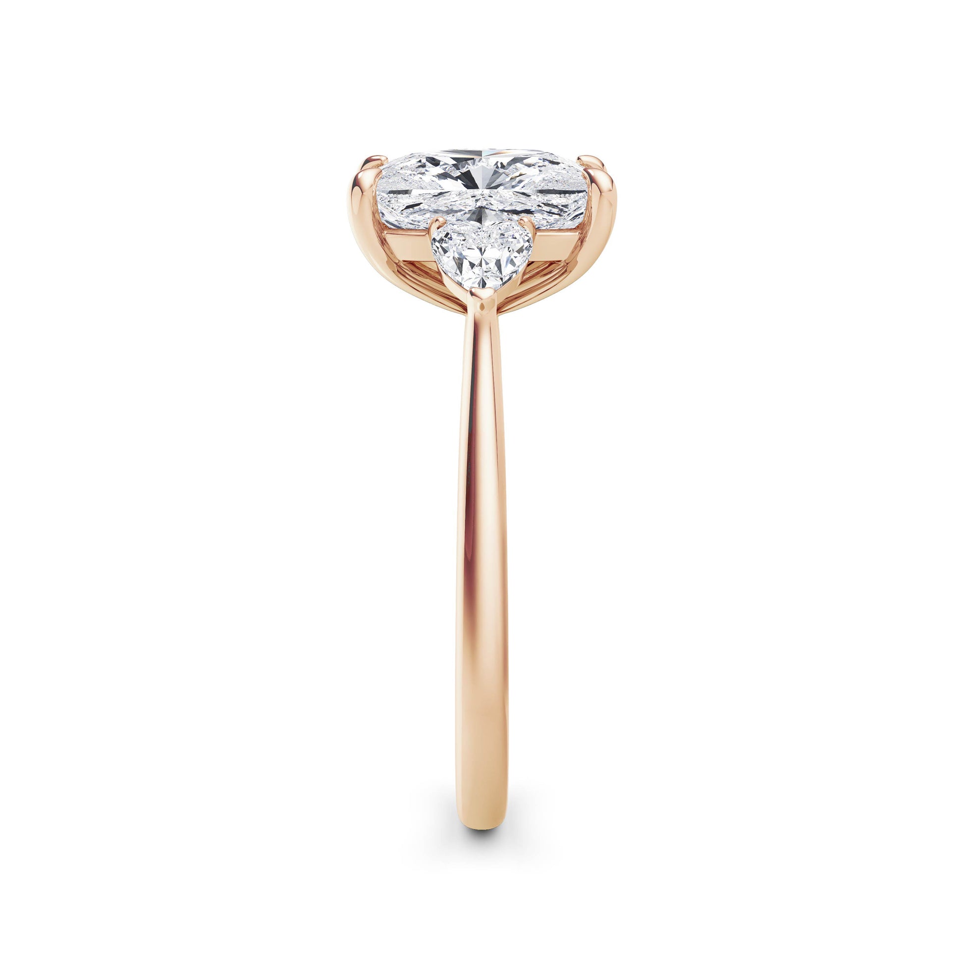 Sally 18k Rose Gold Elongated Cushion Trilogy