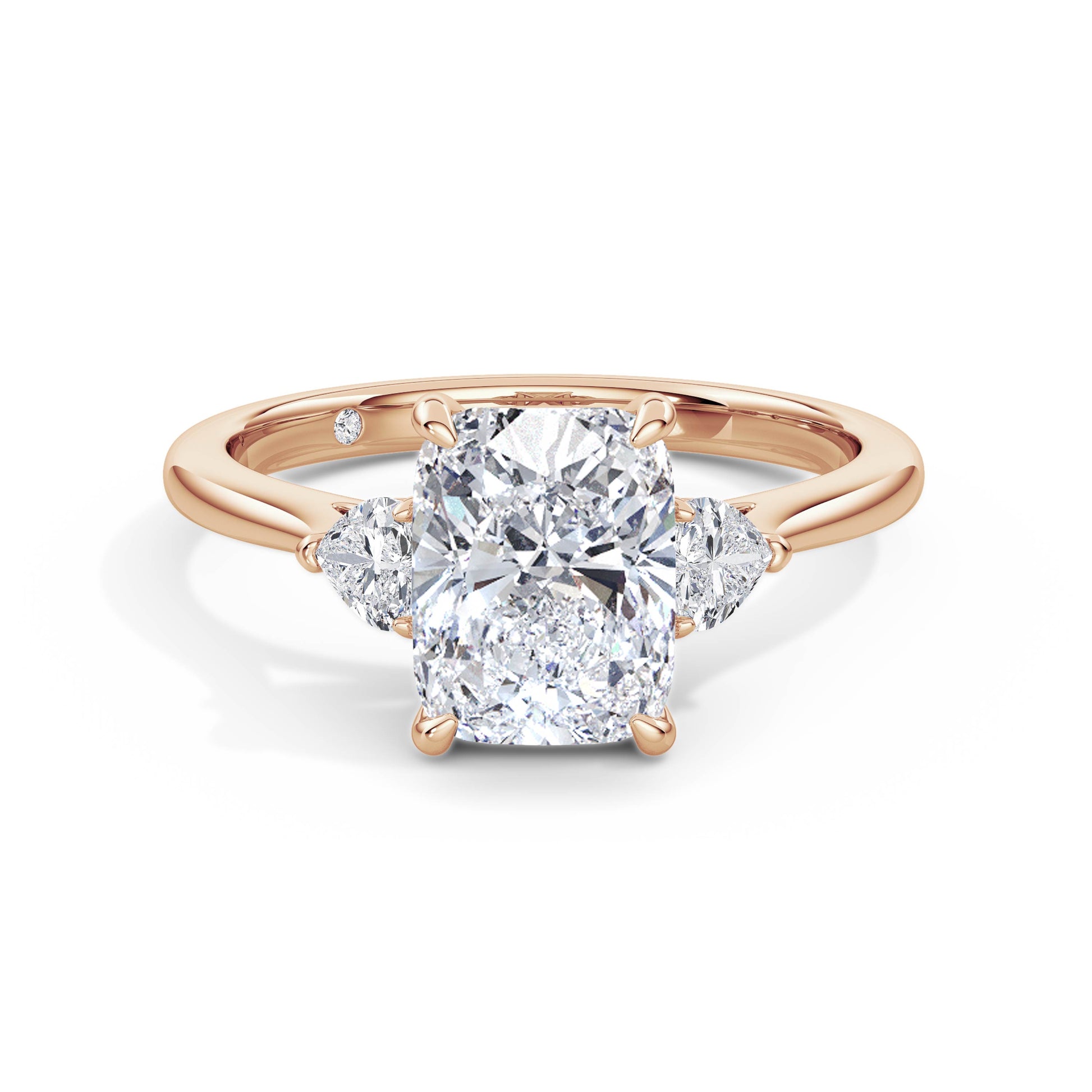 Sally 18k Rose Gold Elongated Cushion Trilogy
