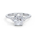 Sally 18k White Gold Elongated Cushion Trilogy