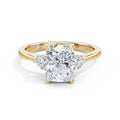 Sally 18k Yellow Gold Elongated Cushion Trilogy