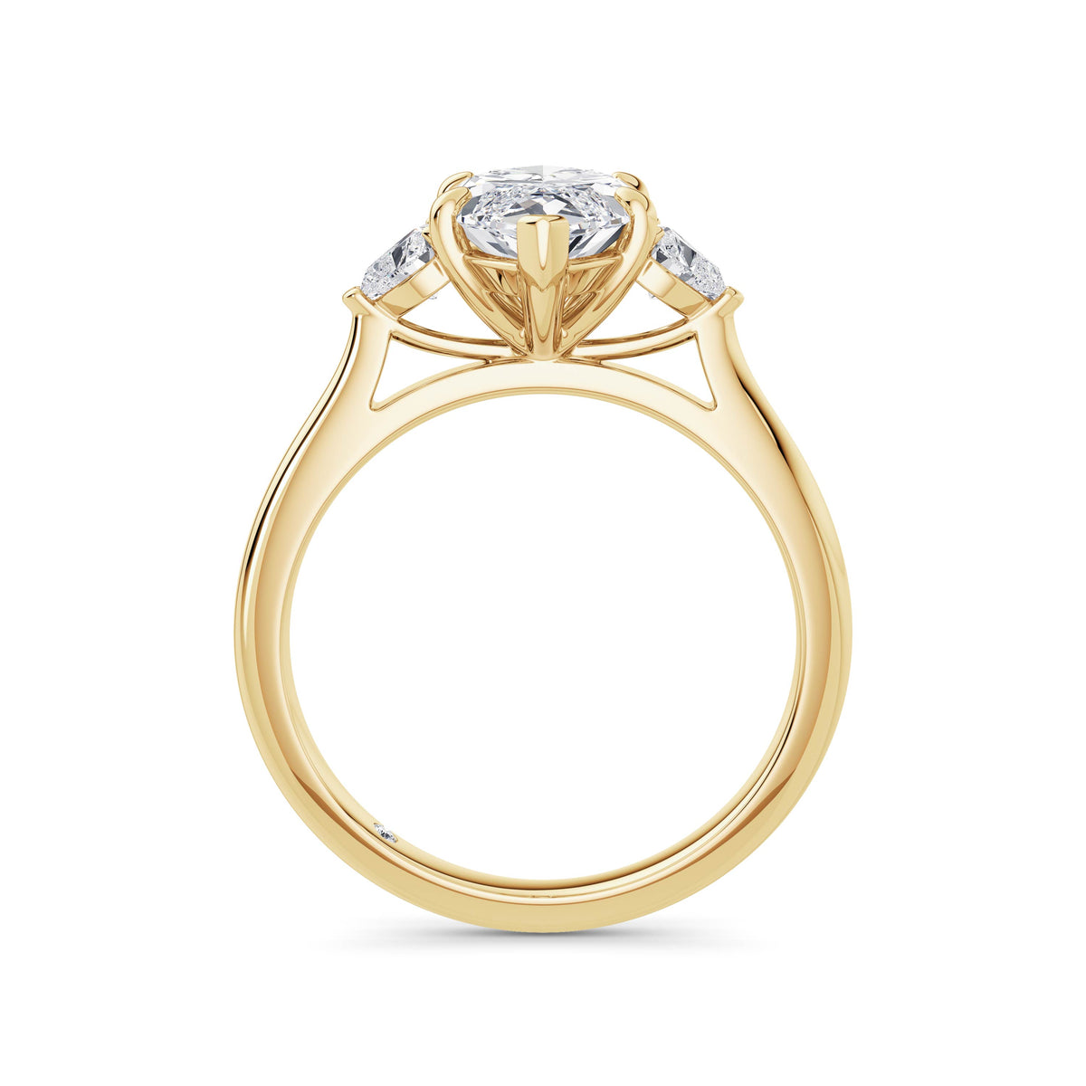 Sally 18k Yellow Gold Marquise Trilogy