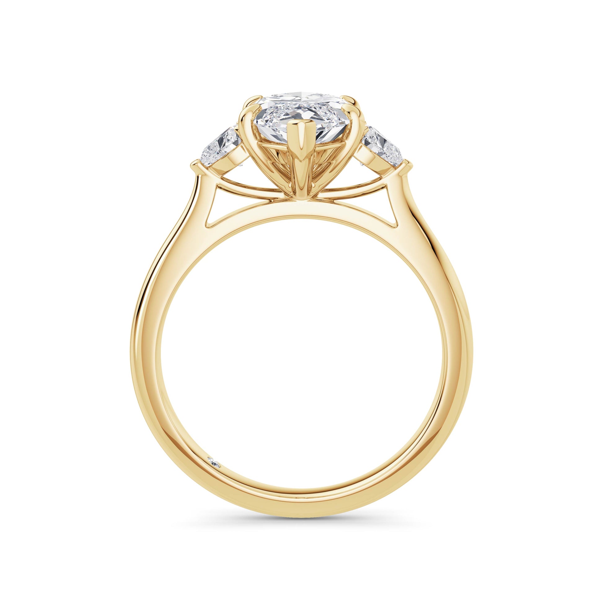 Sally 18k Yellow Gold Marquise Trilogy