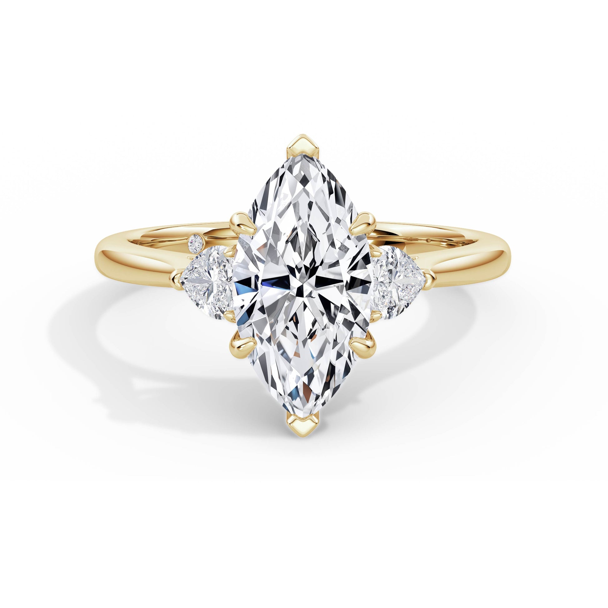 Sally 18k Yellow Gold Marquise Trilogy