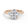 Sally 18k Rose Gold Oval Trilogy