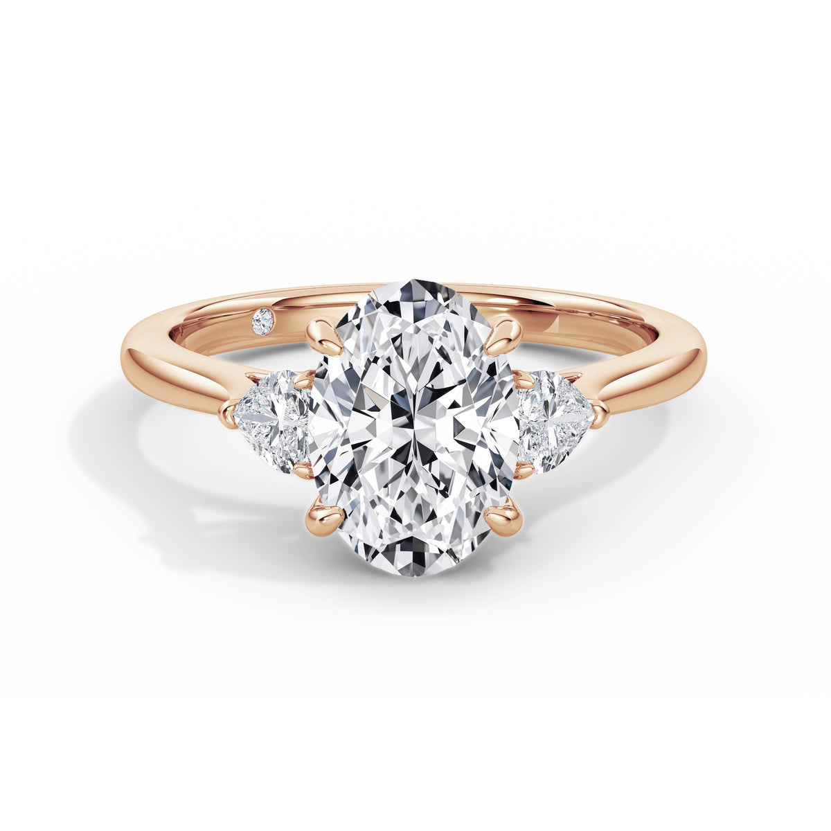 Sally 18k Rose Gold Oval Trilogy