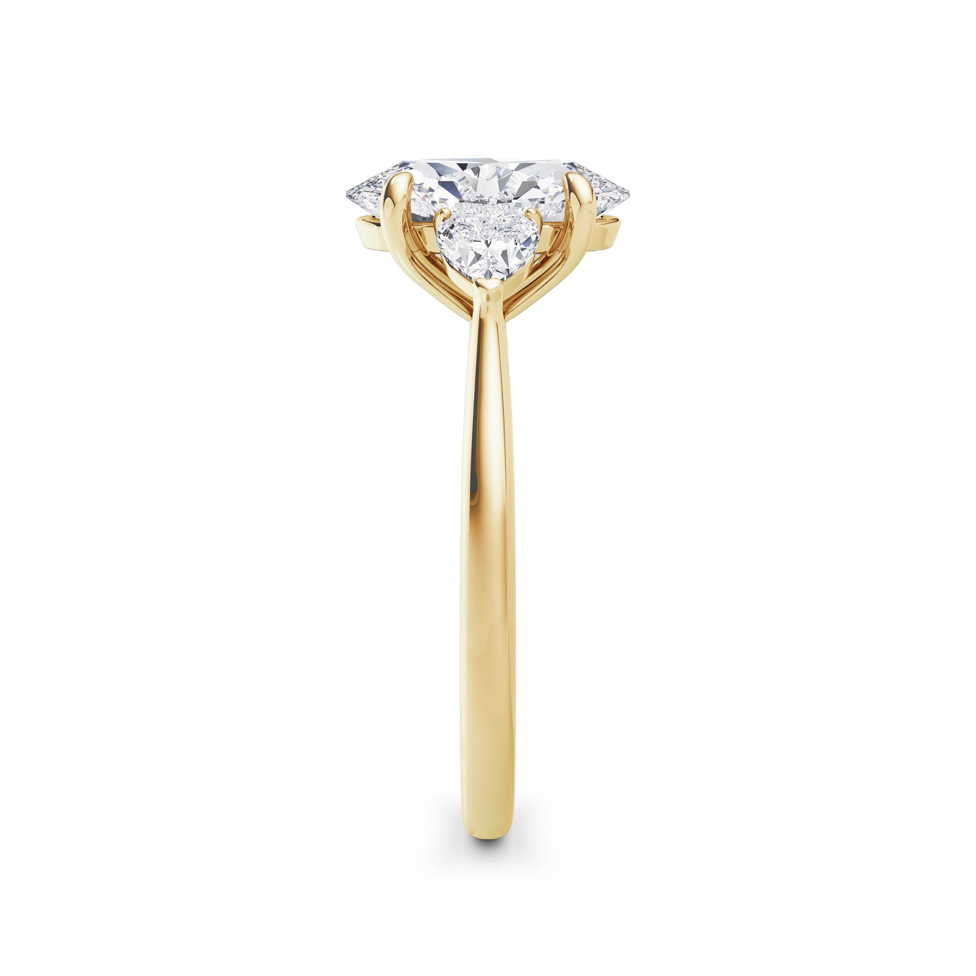 Sally 18k Yellow Gold Oval Trilogy