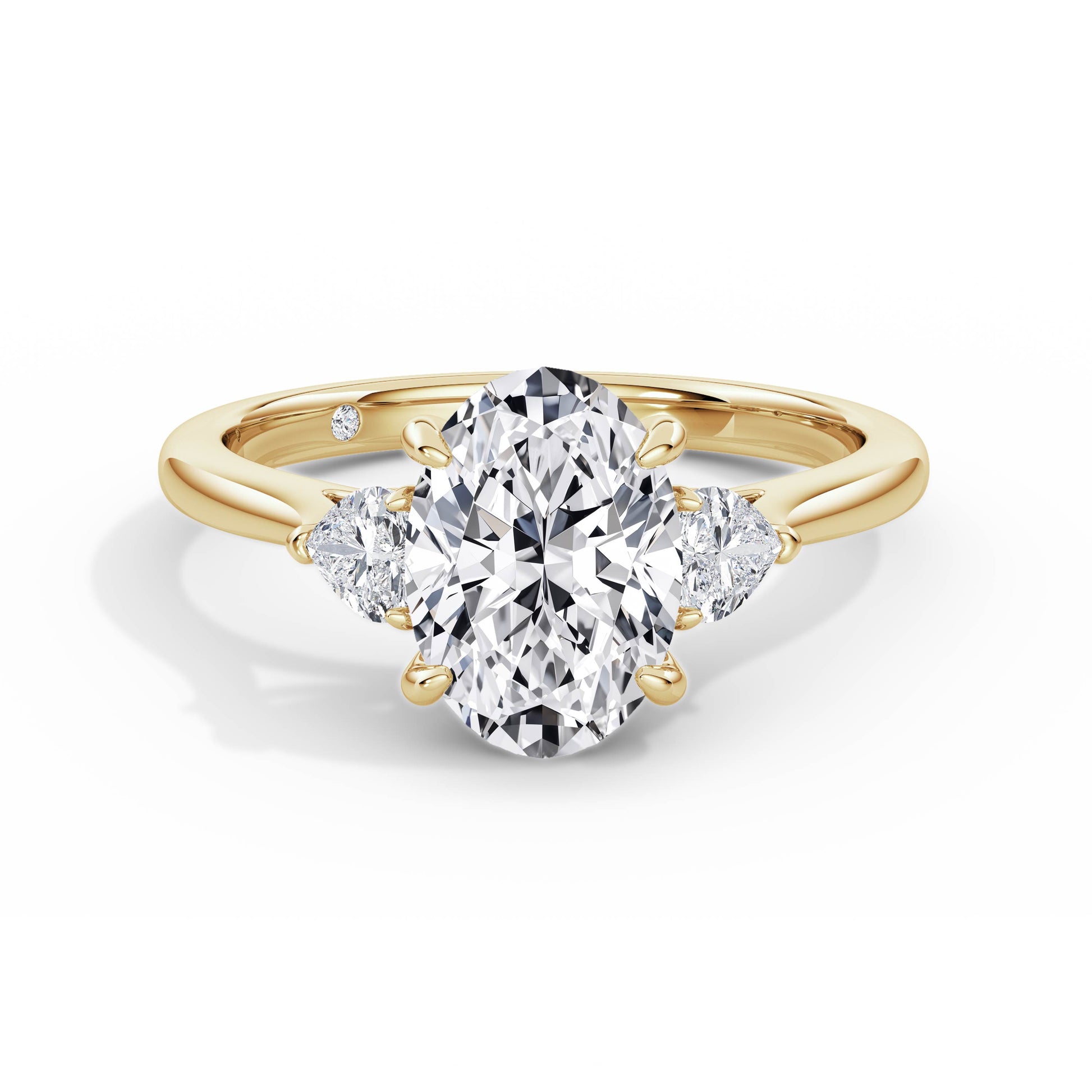 Sally 18k Yellow Gold Oval Trilogy