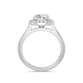 Sally 18k White Gold Oval Halo