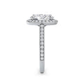 Sally 18k White Gold Oval Halo