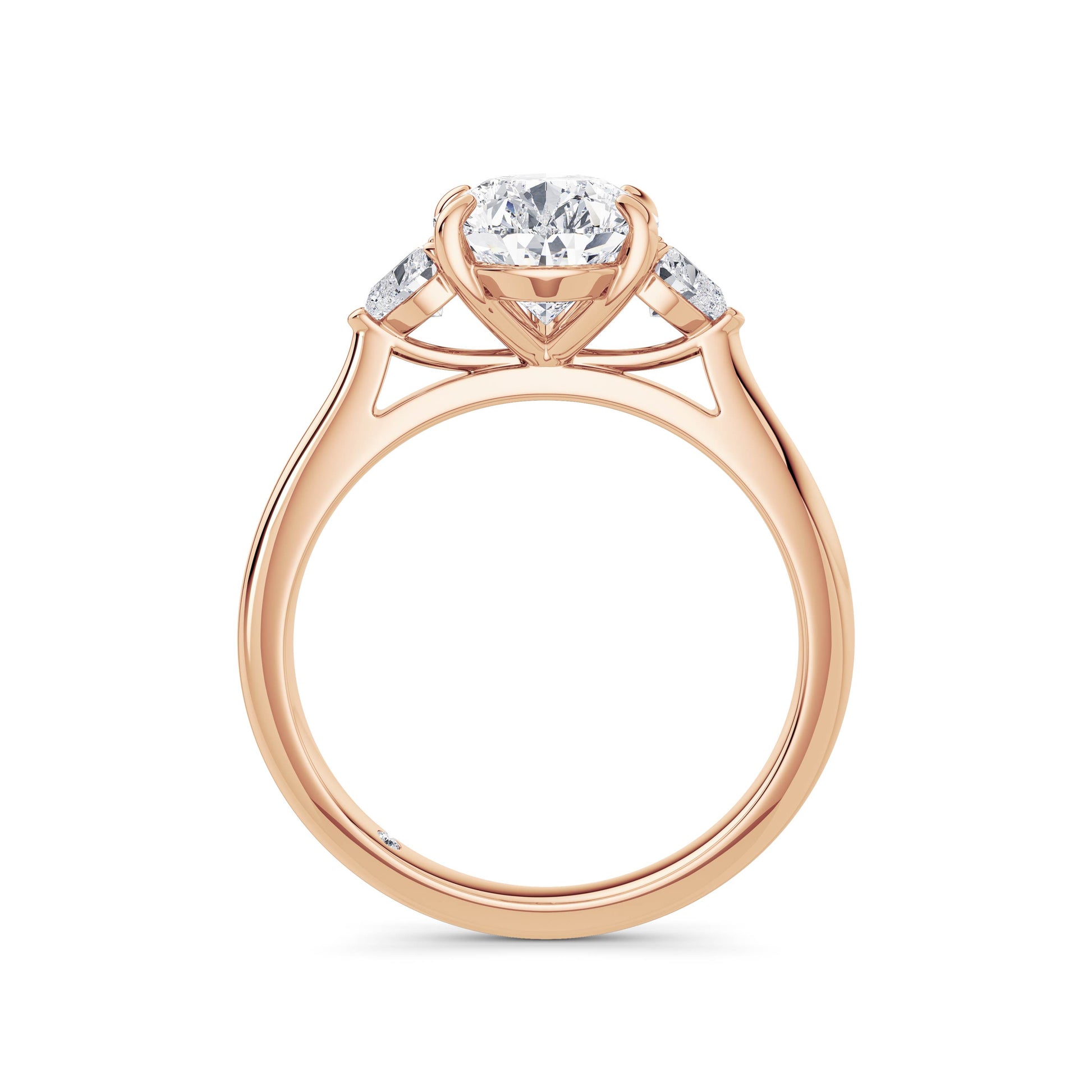 Sally 18k Rose Gold Pear Trilogy