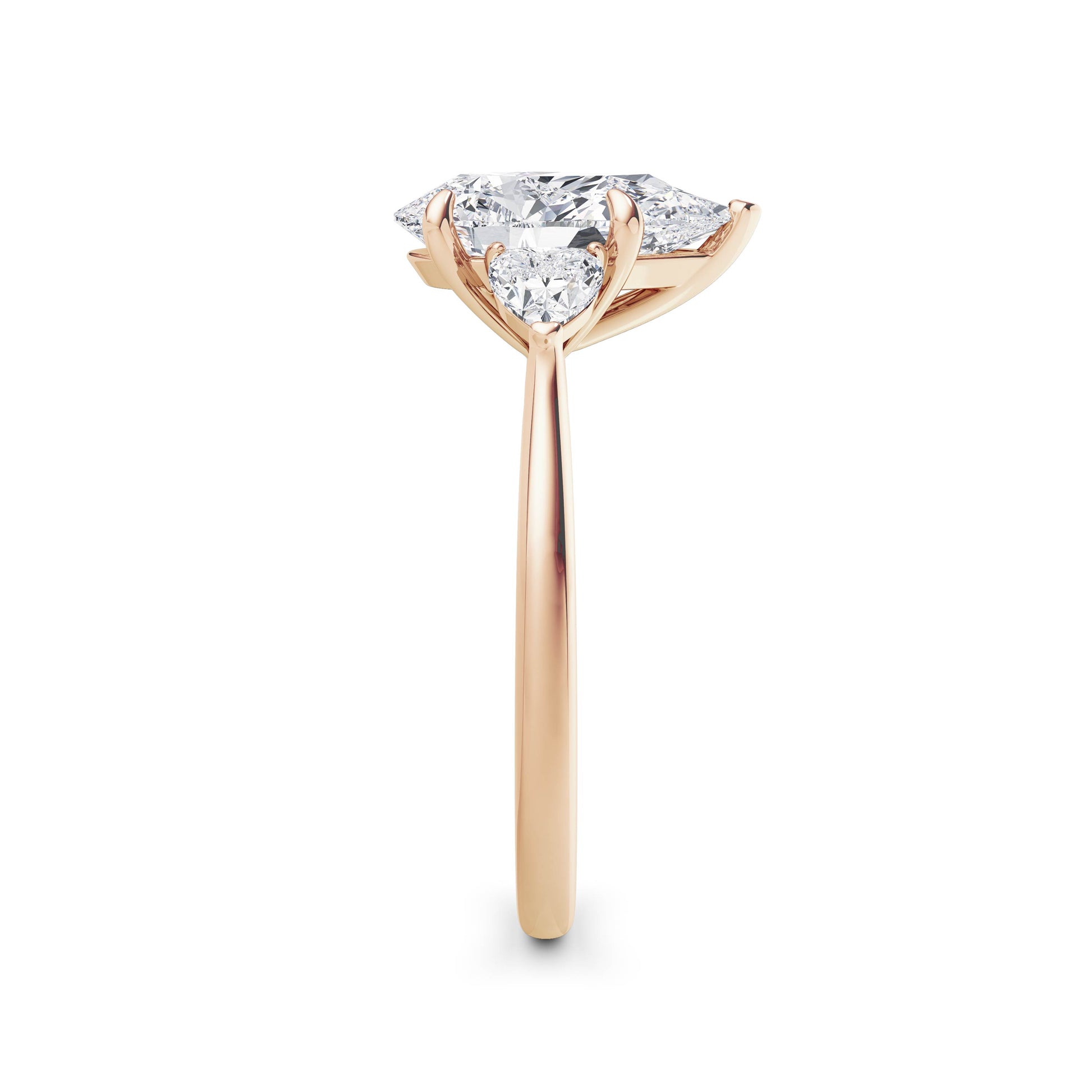 Sally 18k Rose Gold Pear Trilogy