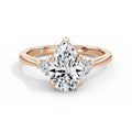 Sally 18k Rose Gold Pear Trilogy