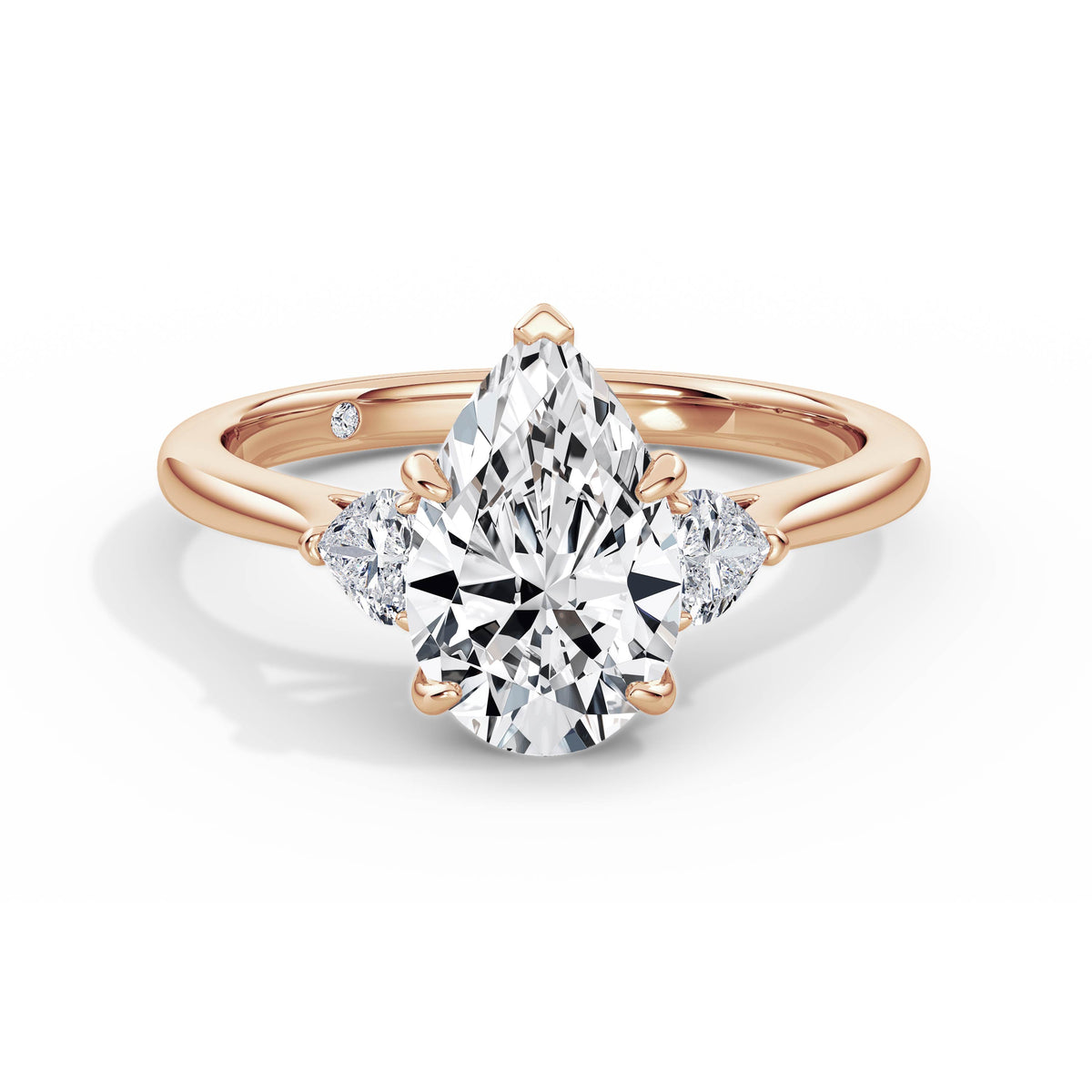 Sally 18k Rose Gold Pear Trilogy