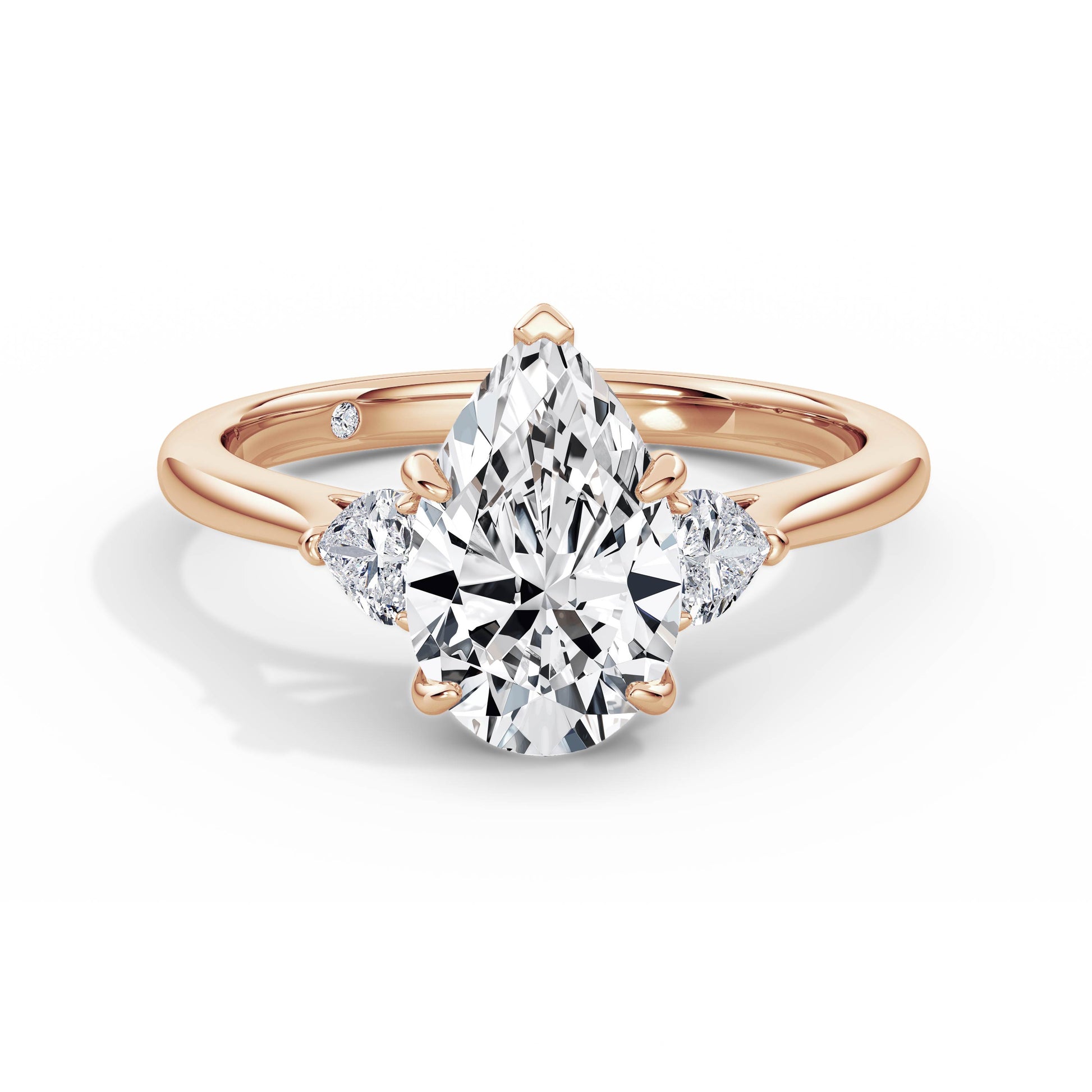 Sally 18k Rose Gold Pear Trilogy