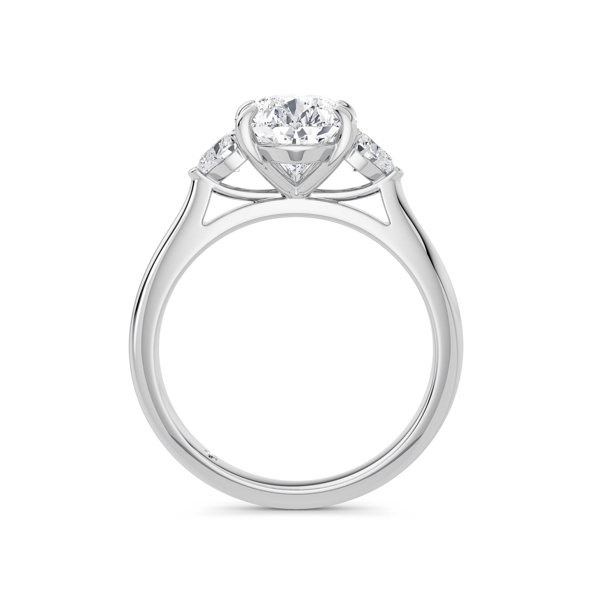 Sally 18k White Gold Pear Trilogy