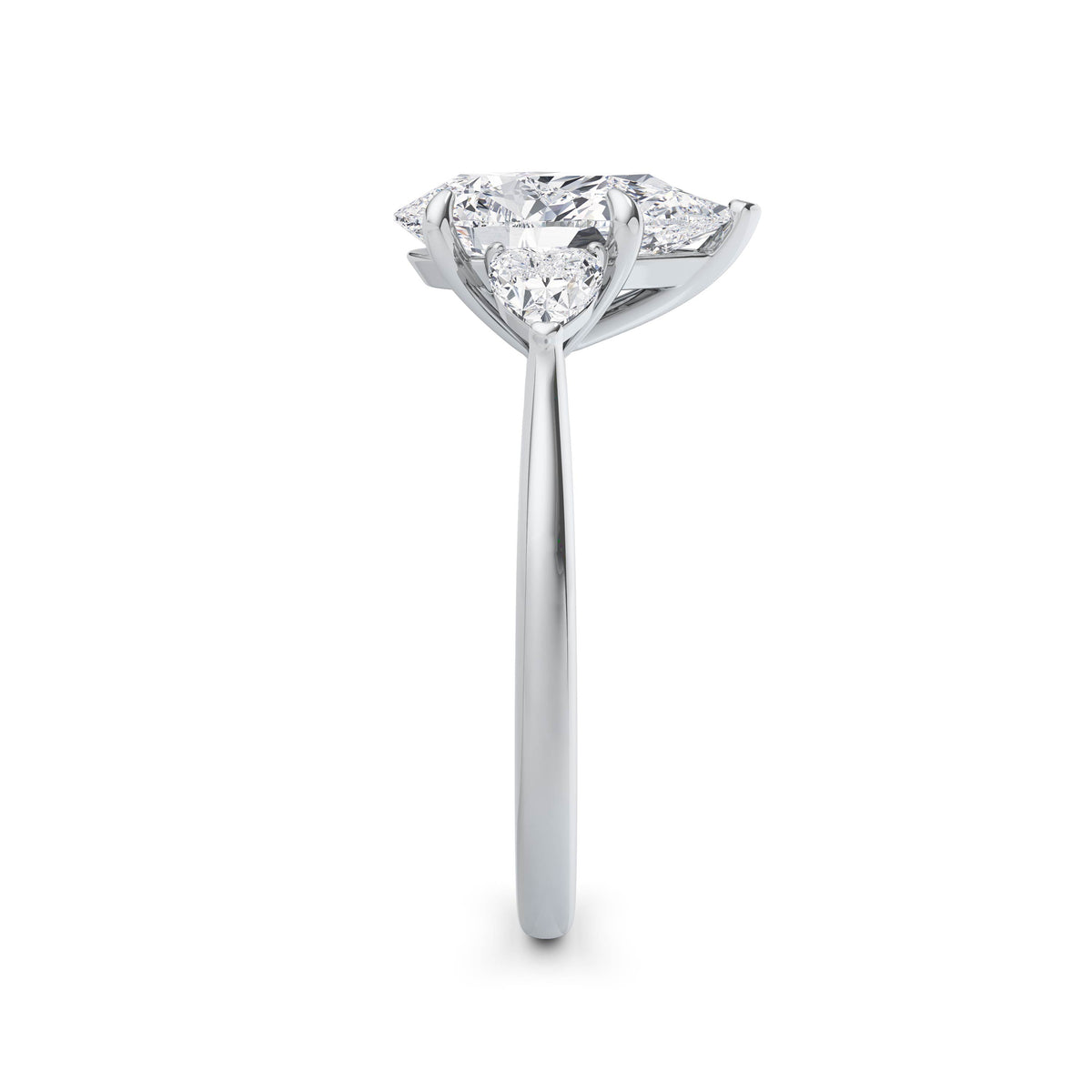 Sally 18k White Gold Pear Trilogy