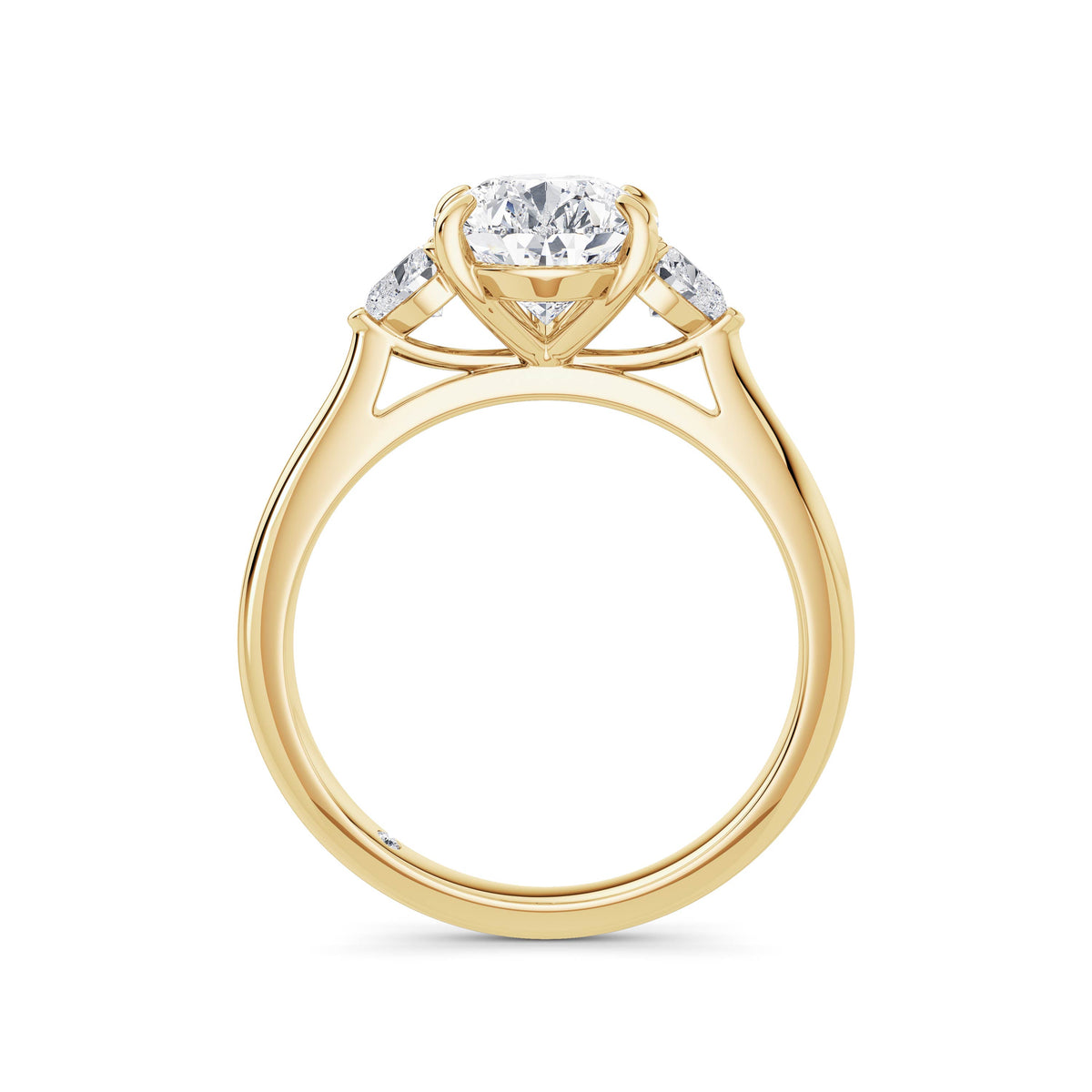 Sally 18k Yellow Gold Pear Trilogy