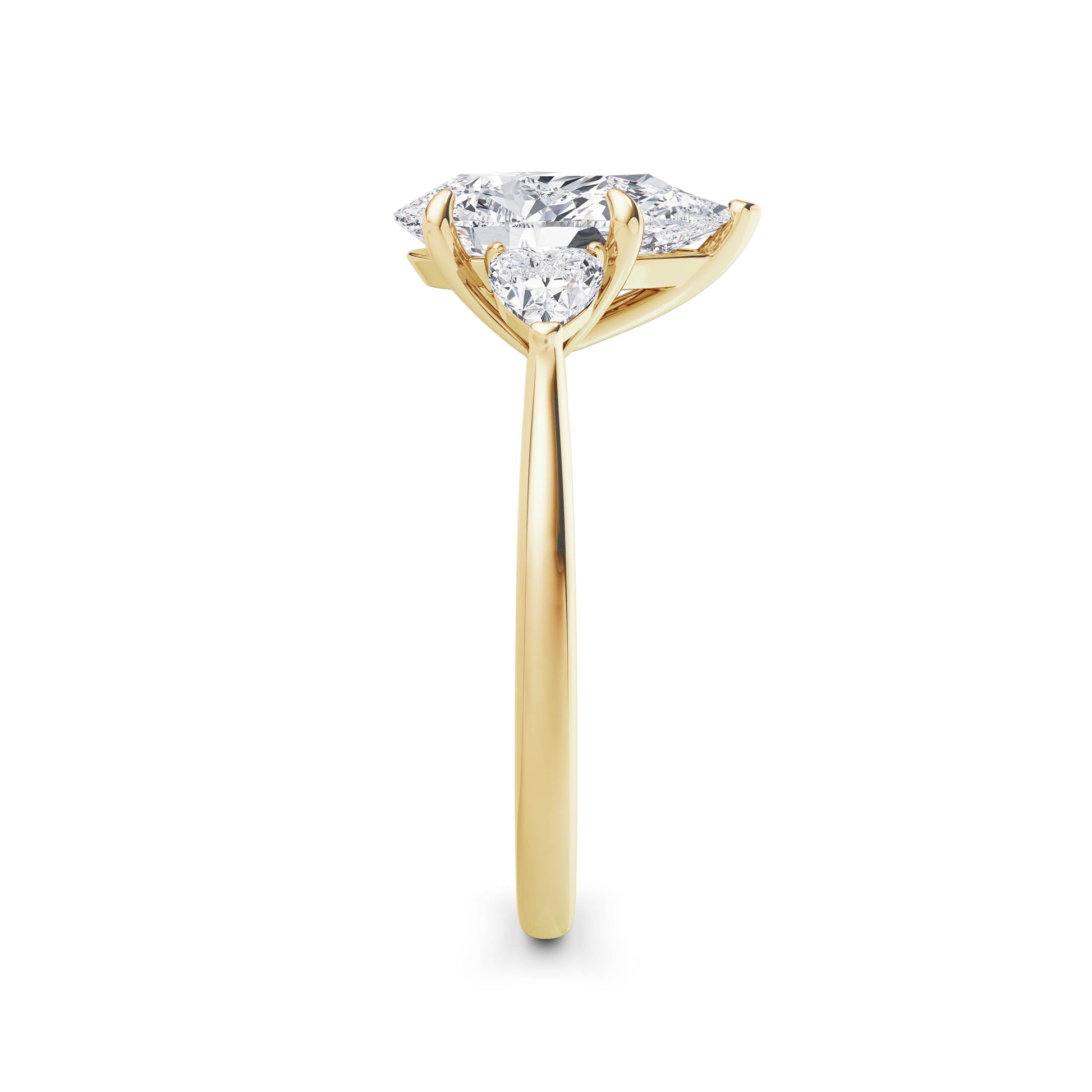 Sally 18k Yellow Gold Pear Trilogy