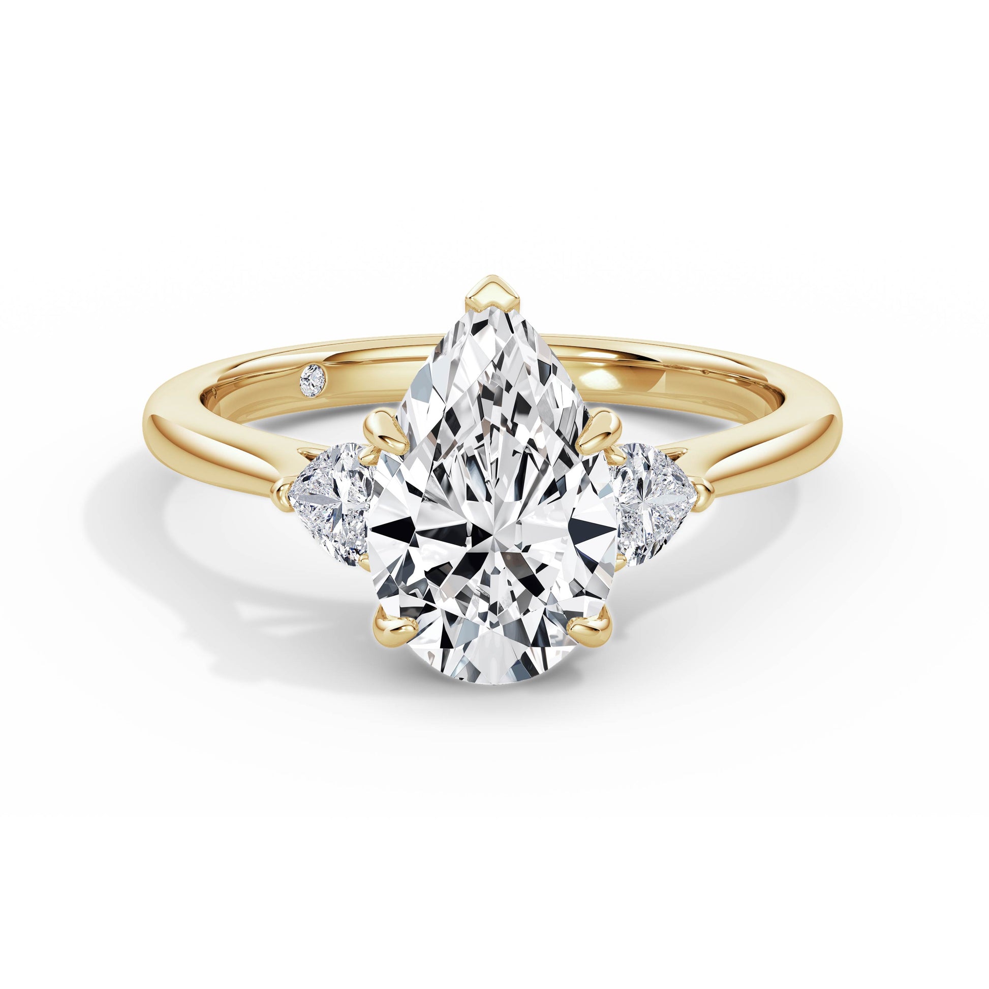Sally 18k Yellow Gold Pear Trilogy