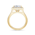 Sally 18k Yellow Gold Princess Halo