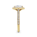 Sally 18k Yellow Gold Princess Halo