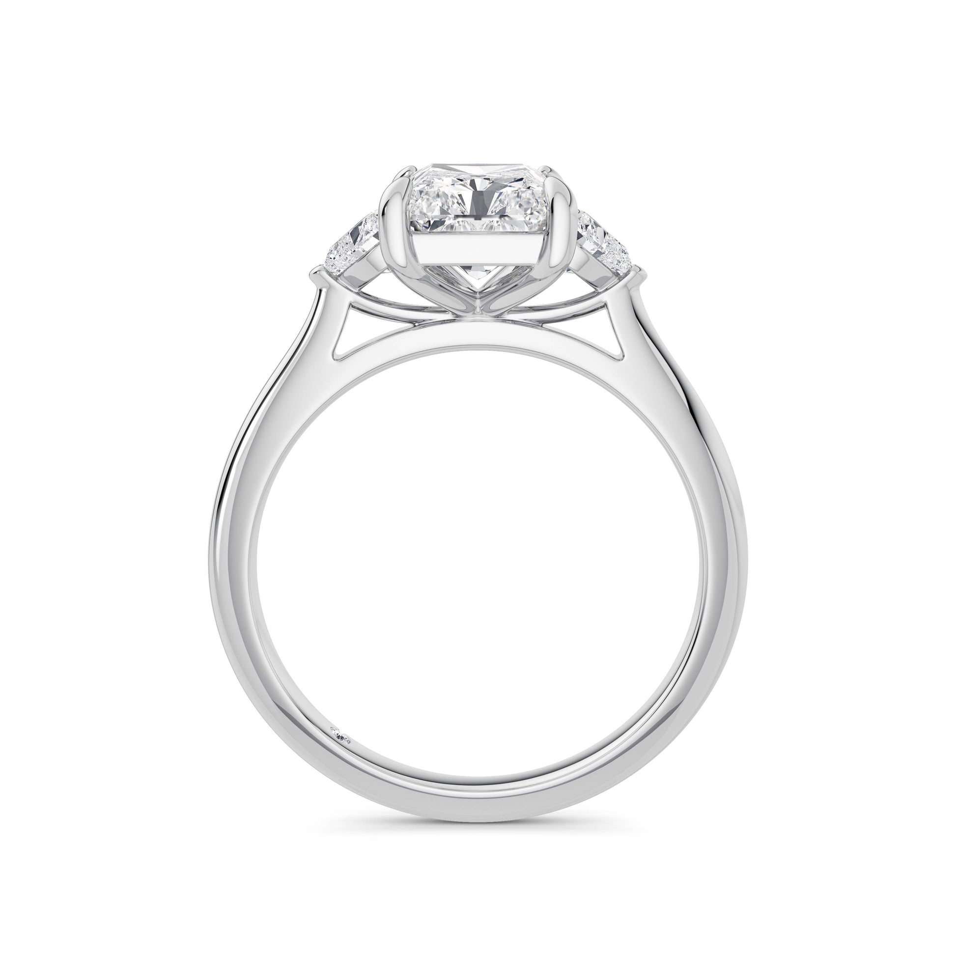 Sally 18k White Gold Radiant Trilogy