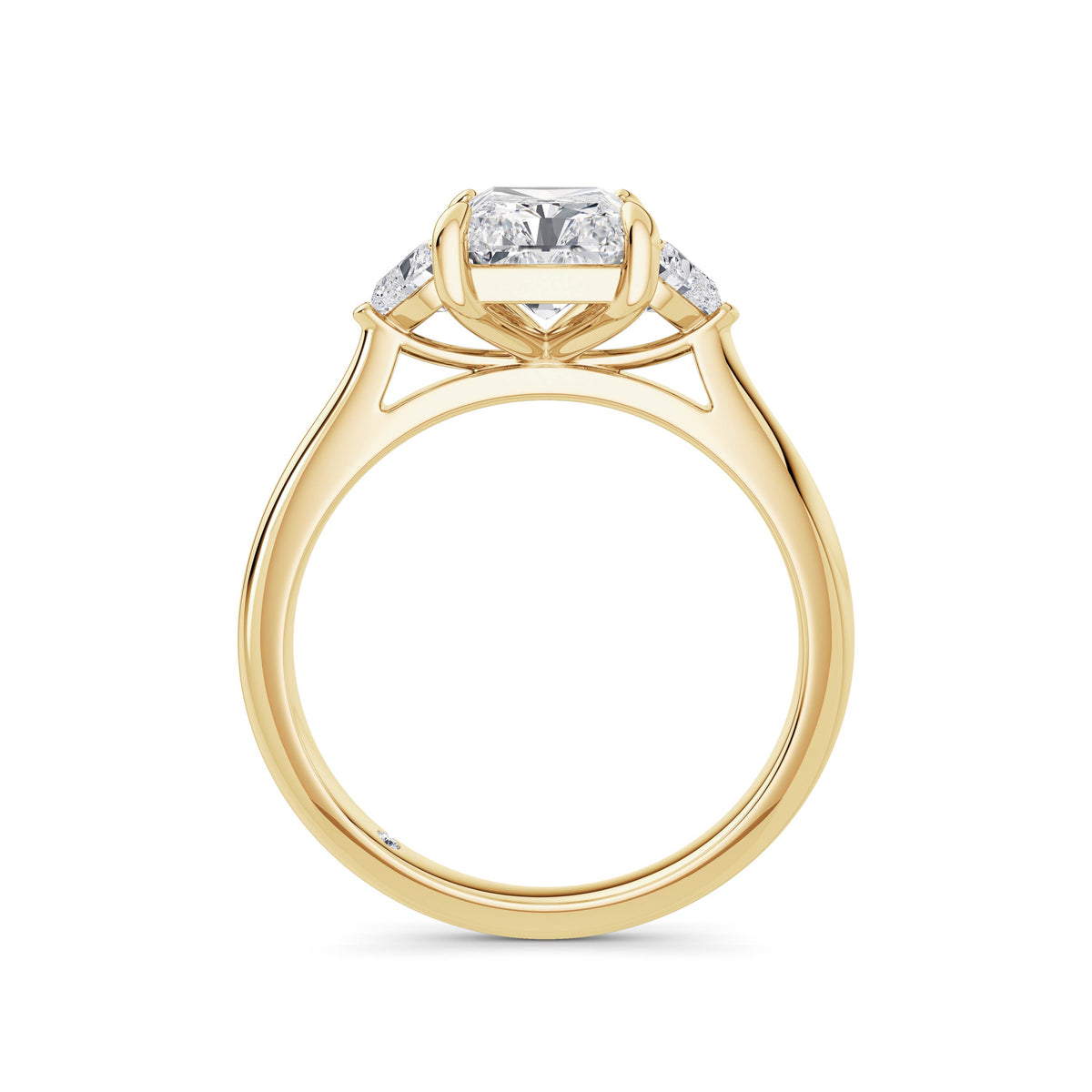 Sally 18k Yellow Gold Radiant Trilogy