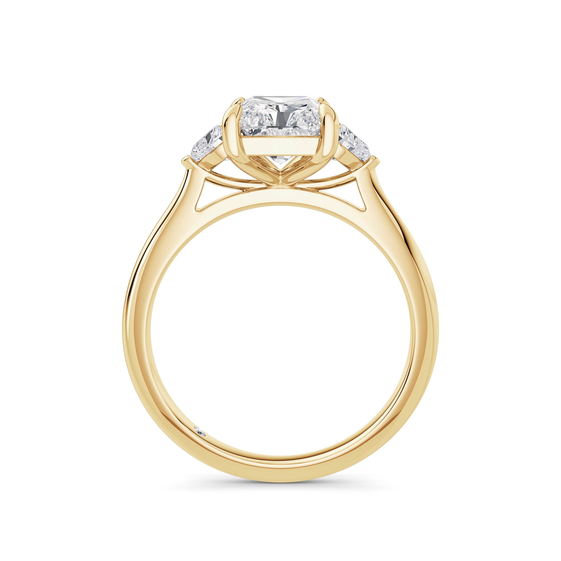Sally 18k Yellow Gold Radiant Trilogy