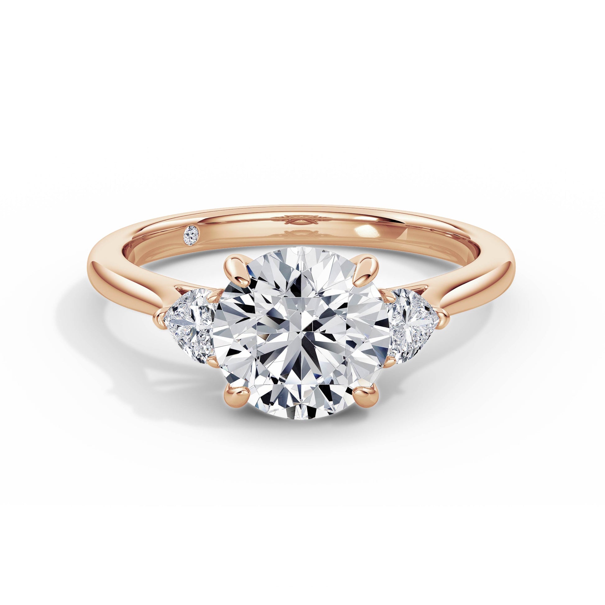 Sally 18k Rose Gold Round Trilogy
