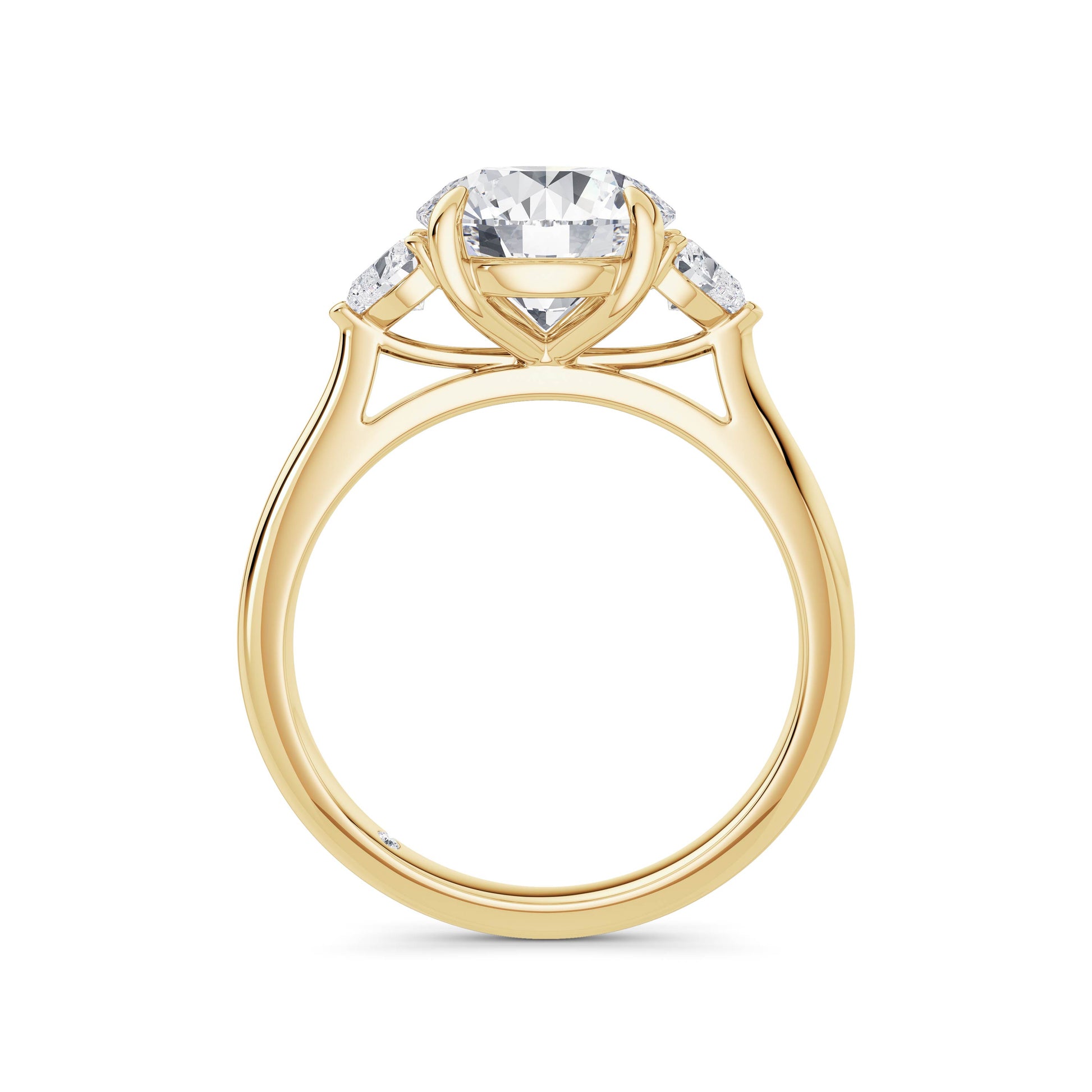 Sally 18k Yellow Gold Round Trilogy