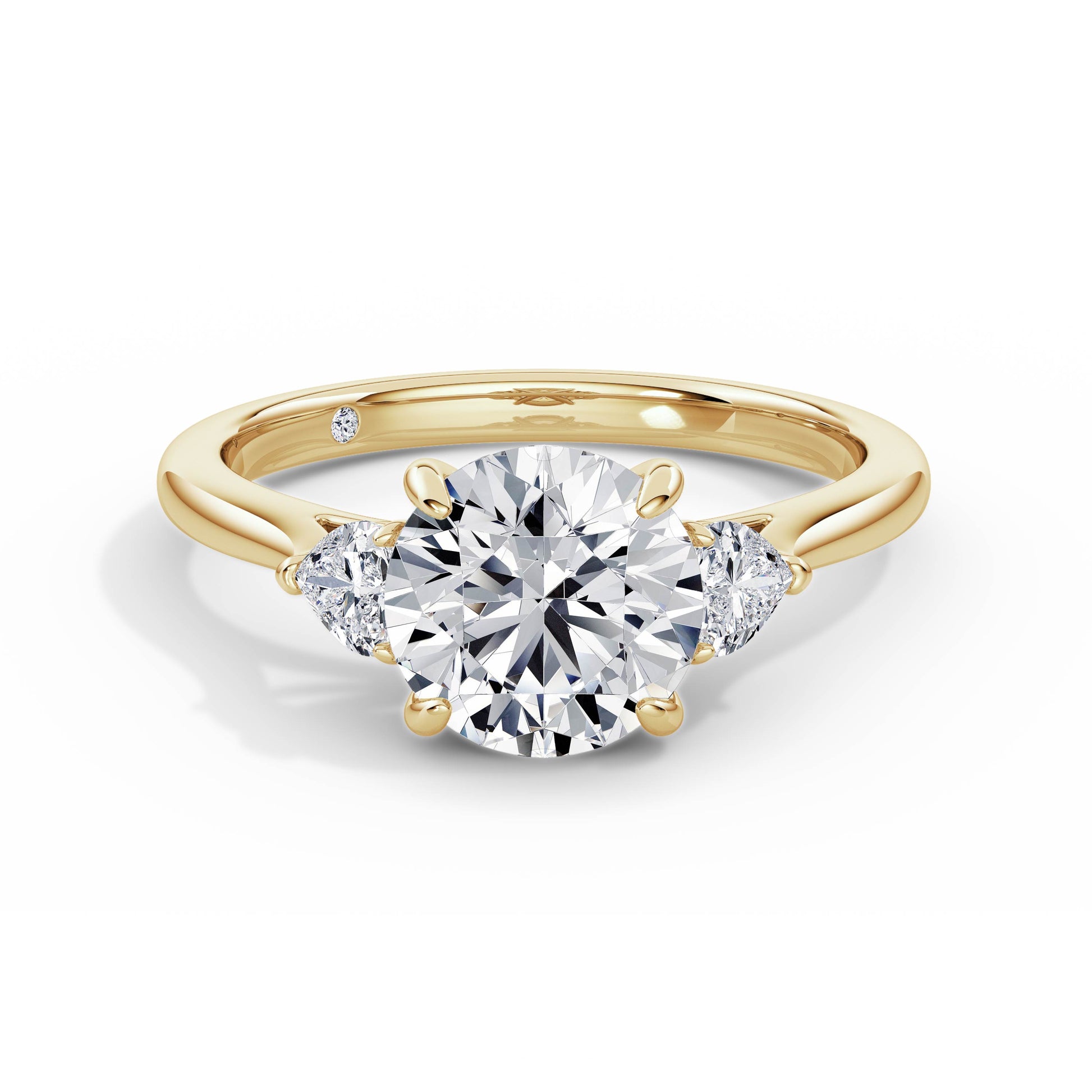 Sally 18k Yellow Gold Round Trilogy