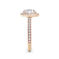 Sally 18k Rose Gold Round Halo