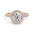 Sally 18k Rose Gold Round Halo