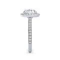 Sally 18k White Gold Round Halo