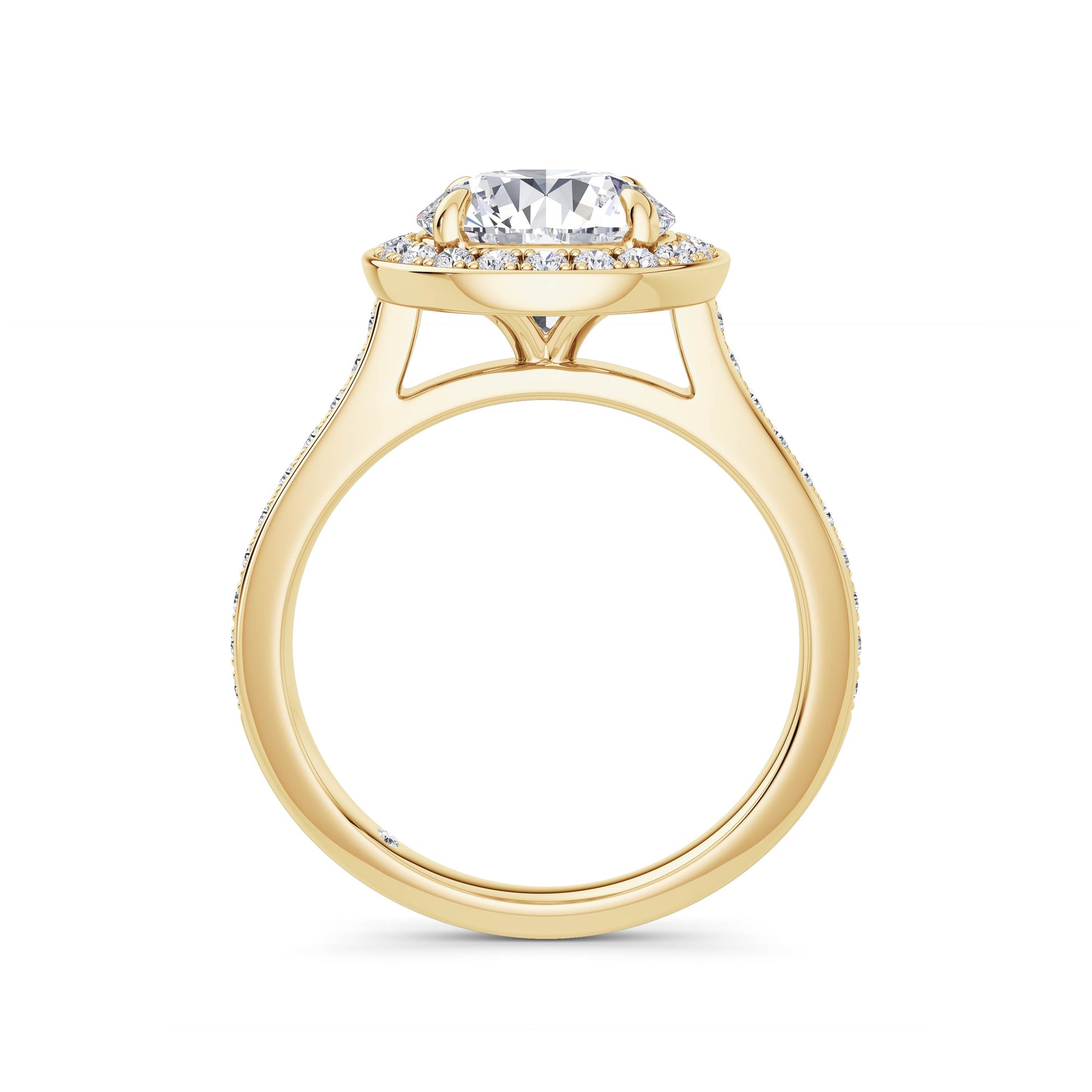 Sally 18k Yellow Gold Round Halo