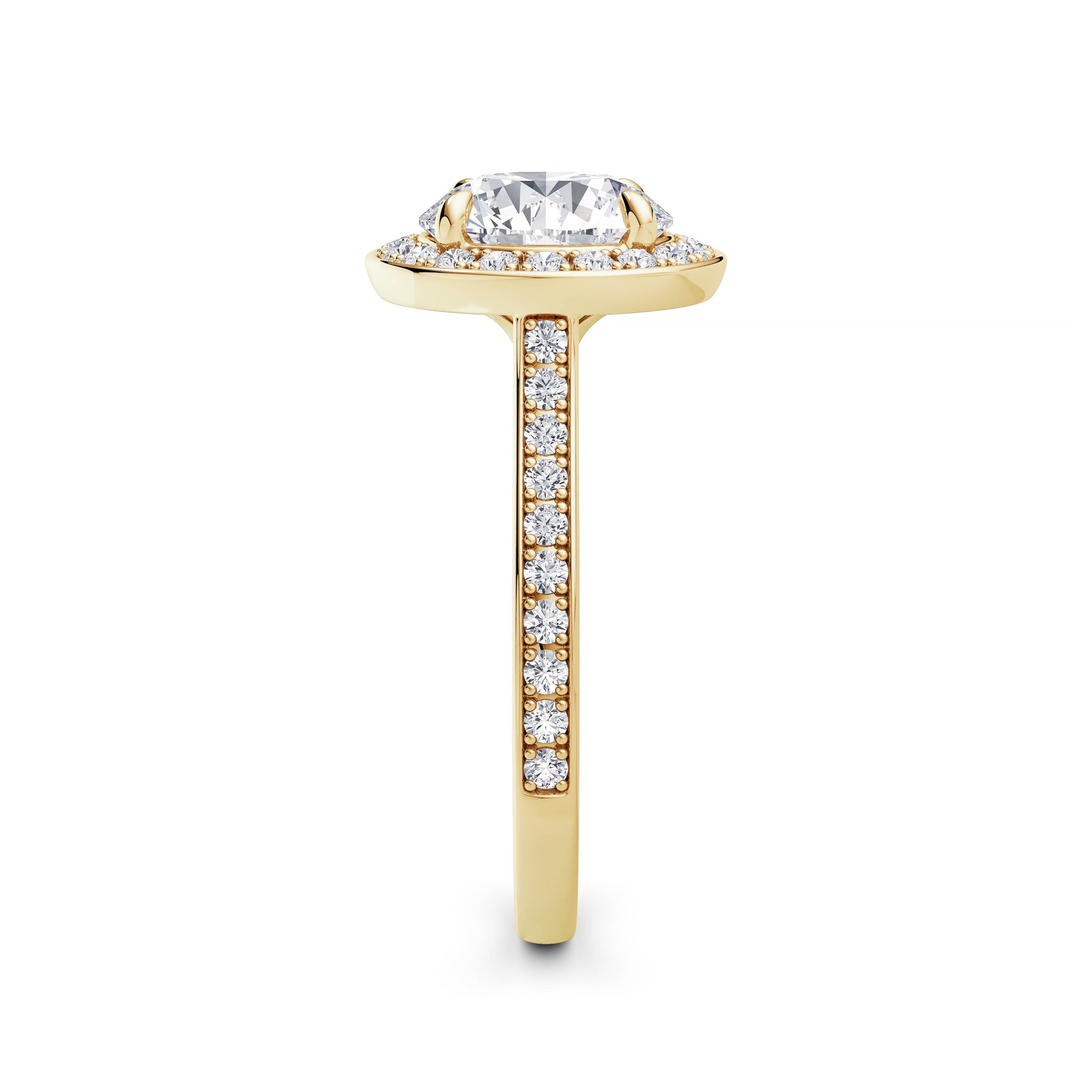 Sally 18k Yellow Gold Round Halo