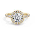 Sally 18k Yellow Gold Round Halo