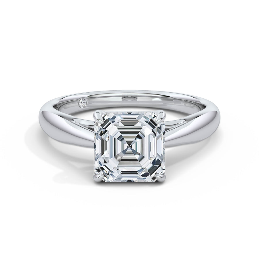 Sarah 18k White Gold Asscher Solitaire