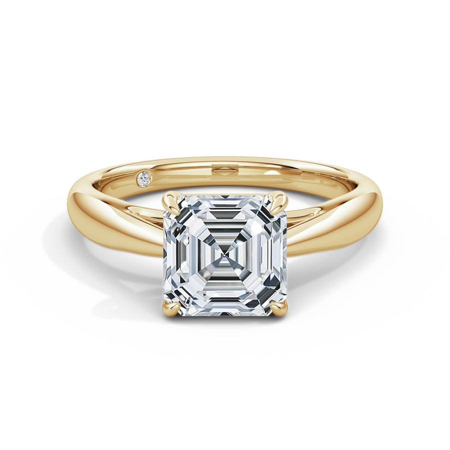 Sarah 18k Yellow Gold Asscher Solitaire