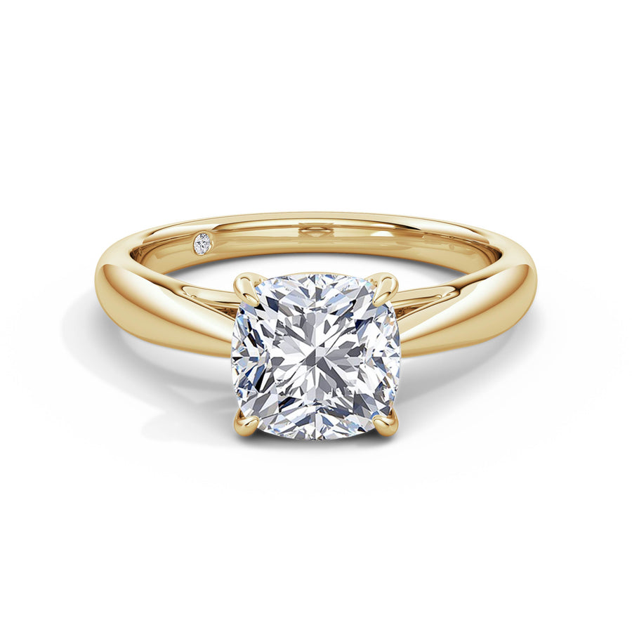 Sarah 18k Yellow Gold Cushion Solitaire