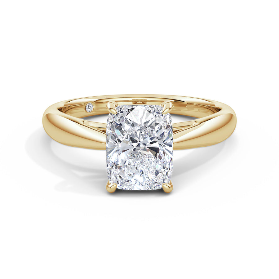 Sarah 18k Yellow Gold Elongated Cushion Solitaire