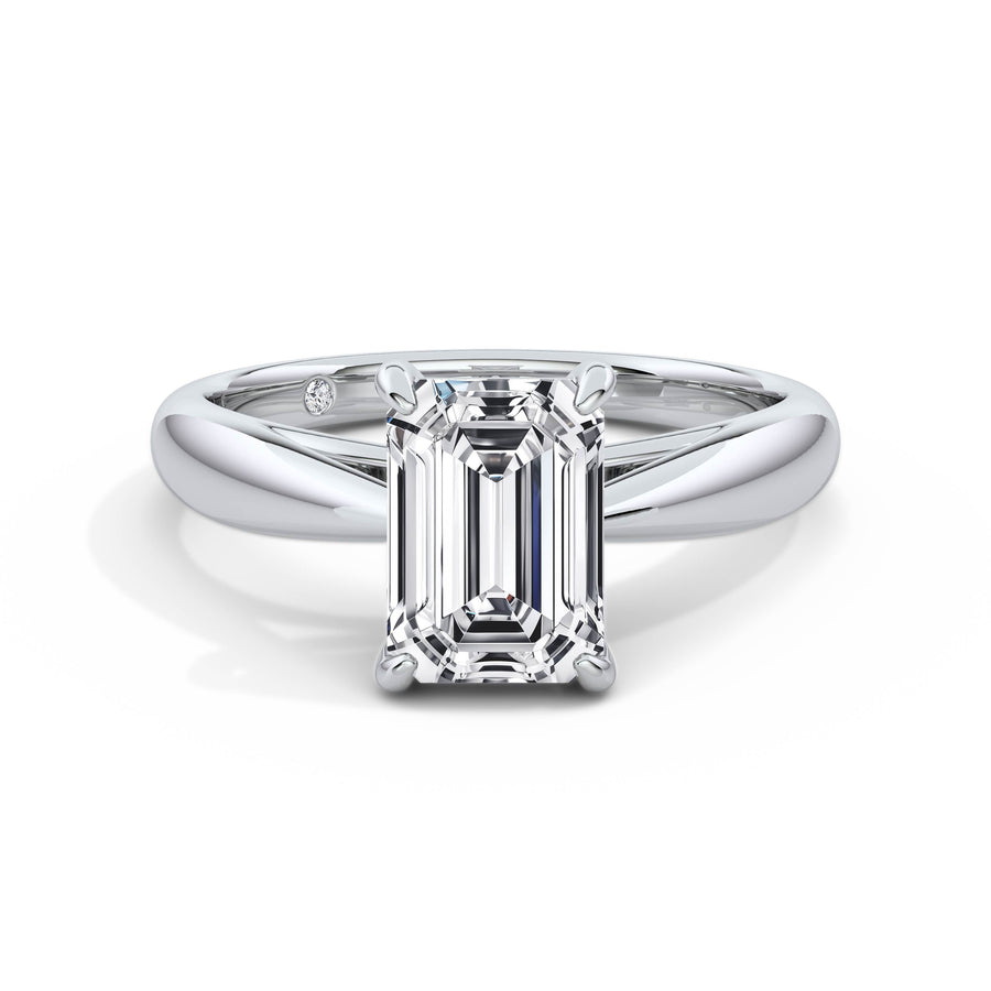 Sarah Platinum Emerald Solitaire