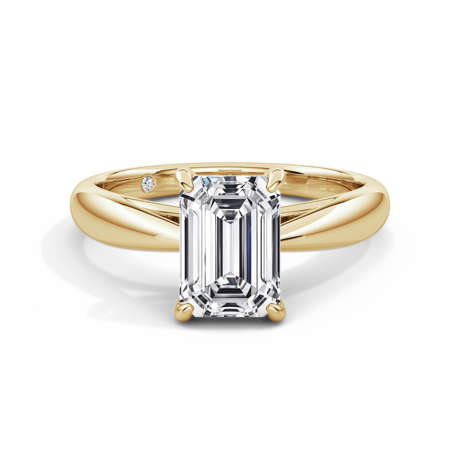 Sarah 18k Yellow Gold Emerald Solitaire