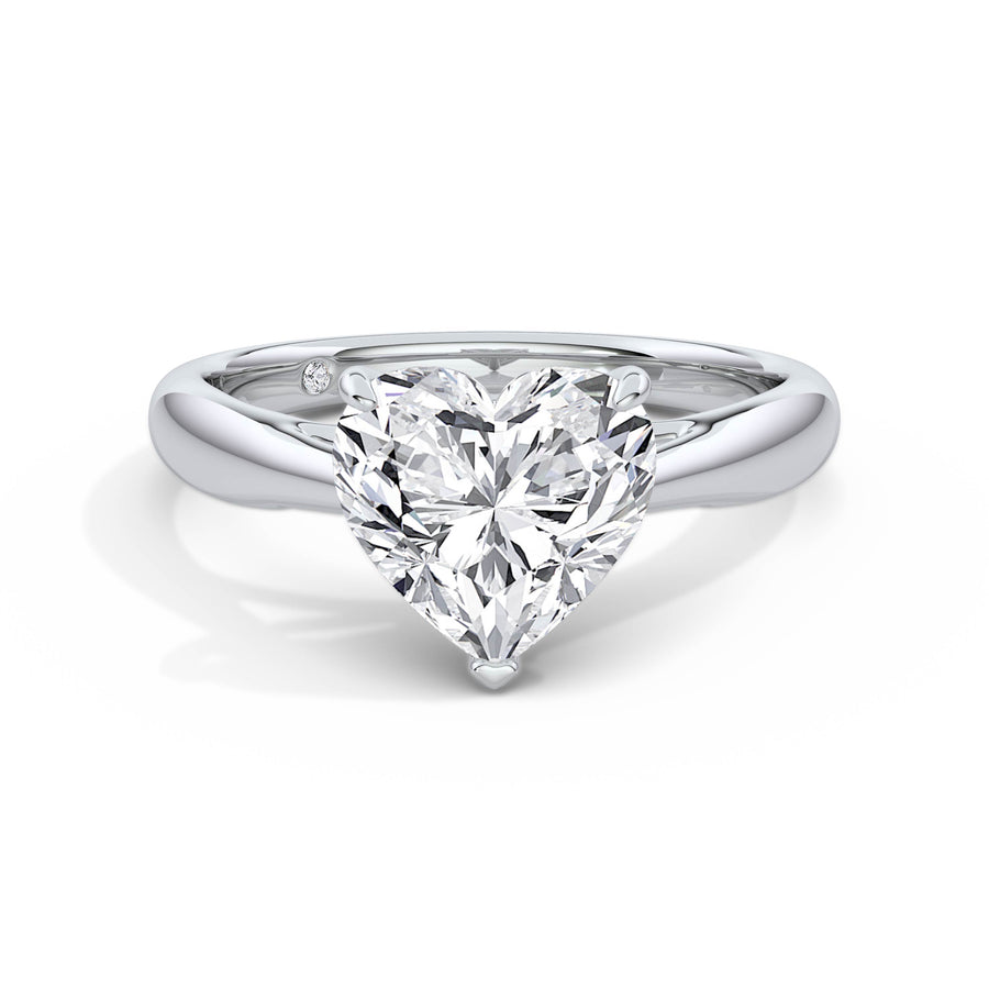 Sarah Platinum Heart Solitaire
