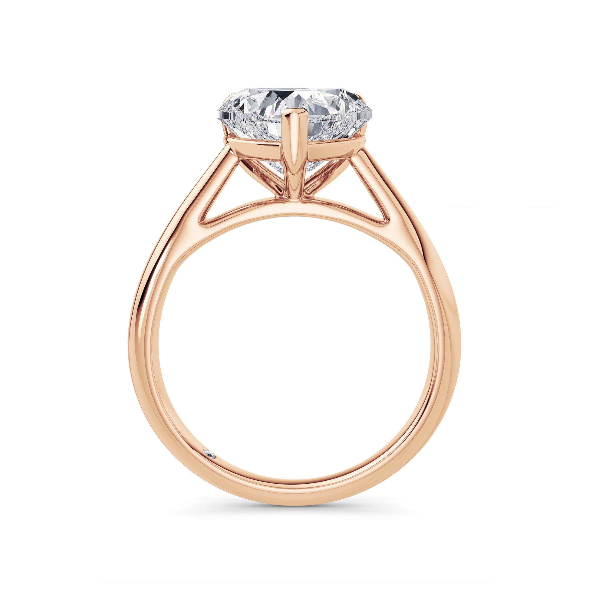 Sarah 18k Rose Gold Heart Solitaire