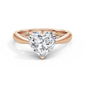 Sarah 18k Rose Gold Heart Solitaire