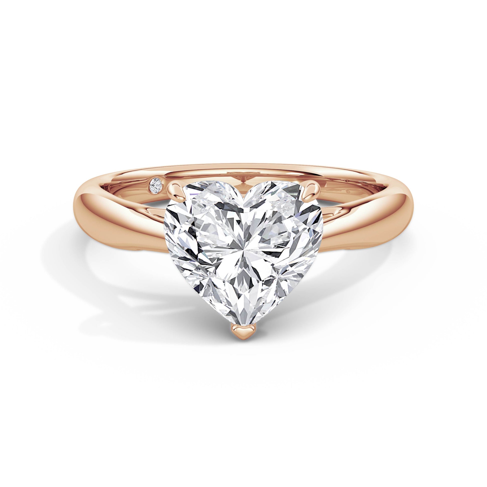 Sarah 18k Rose Gold Heart Solitaire