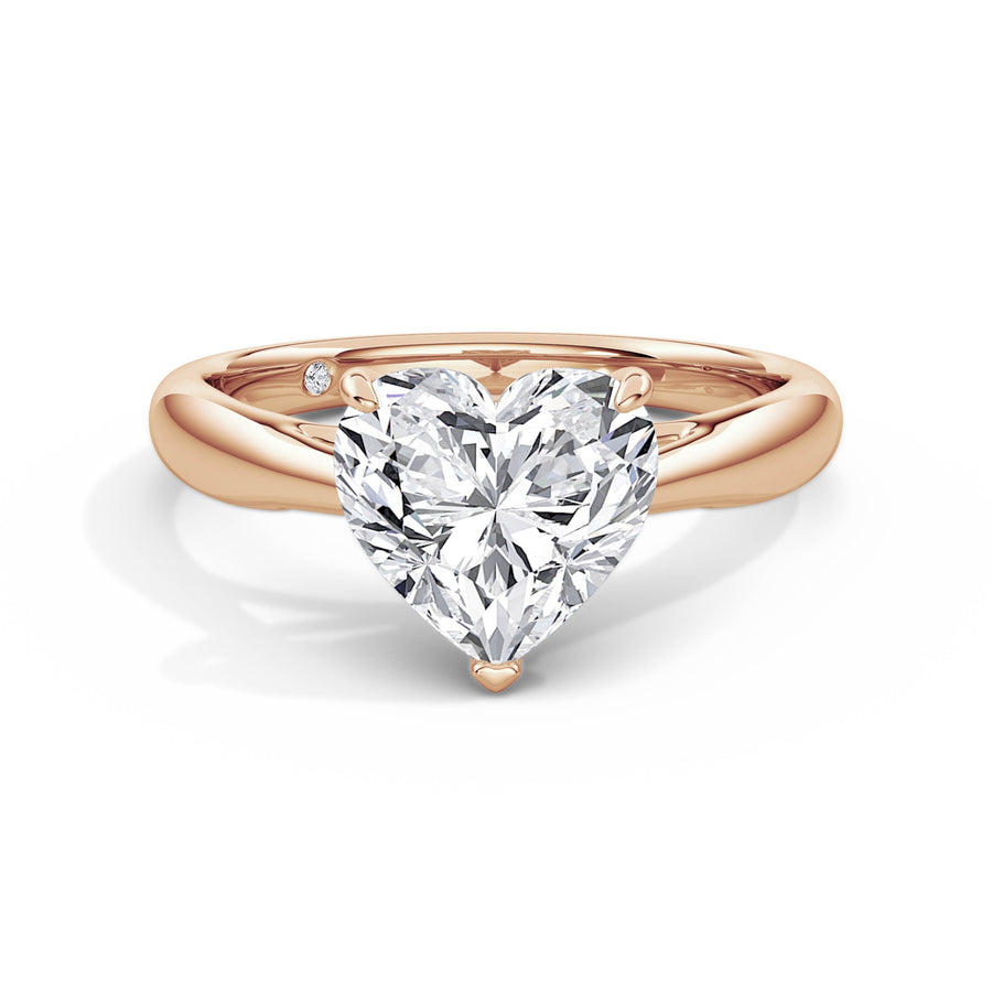 Sarah 18k Rose Gold Heart Solitaire